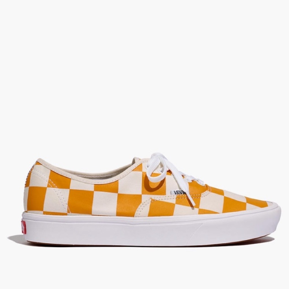 Vans Comfycush Authentic Half Big Check Yellow Blu - Picture 4 of 4